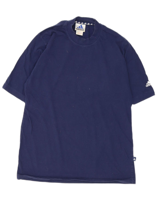 Adidas Herre T-Shirt Top UK 36/38 Small Navy Blue Bomuld