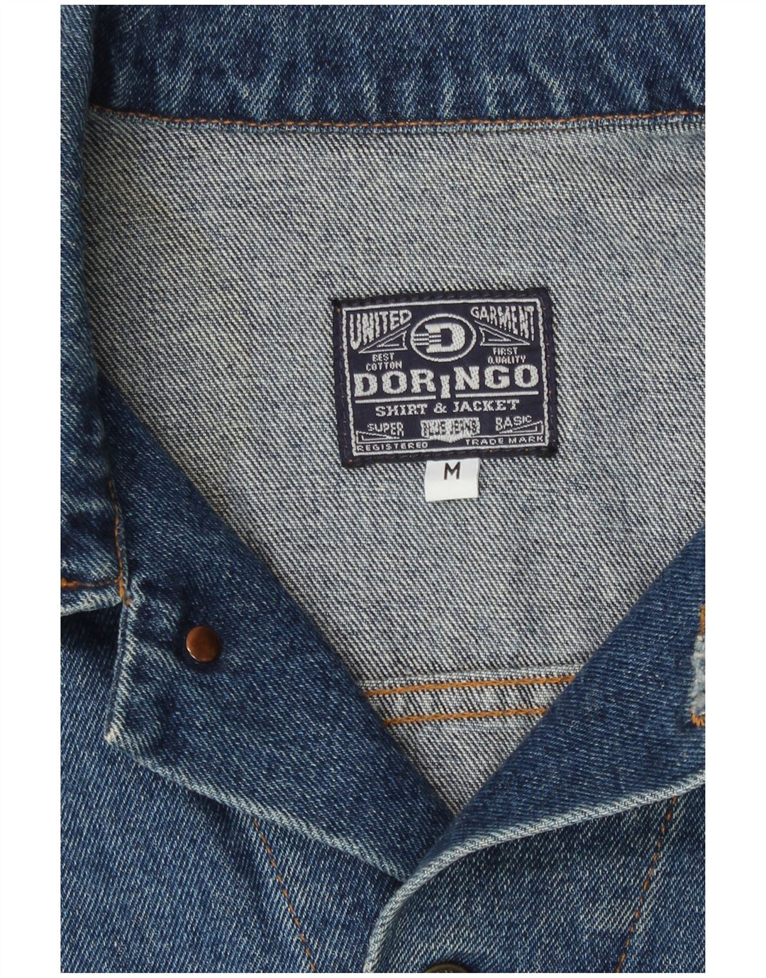 Doringo Herre denimjakke UK 38 Medium Blue Cotton