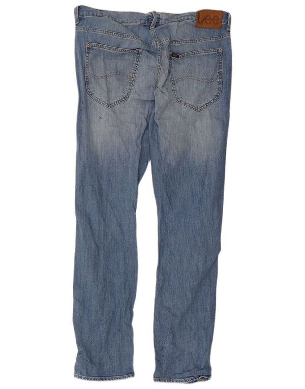 Lee Mens Daren Straight Jeans W34 L32 Blå Bomuld