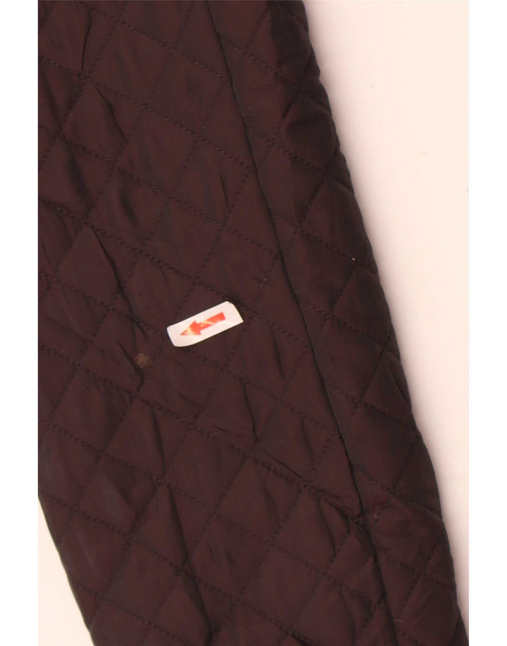 Hobbs Dame Quilted Jacket UK 12 Medium Brun Nylon
