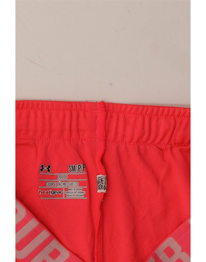 UNDER ARMOUR Womens Graphic Sport Shorts UK 10 Small Pink Polyester Vintage Under Armour and Second-Hand Under Armour from Messina Hembry 