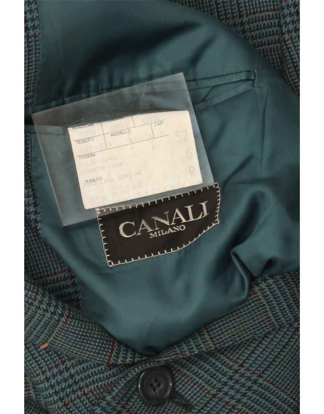 CANALI Herre 2-knaps blazerjakke IT 52 XL Blå Houndstooth Uld