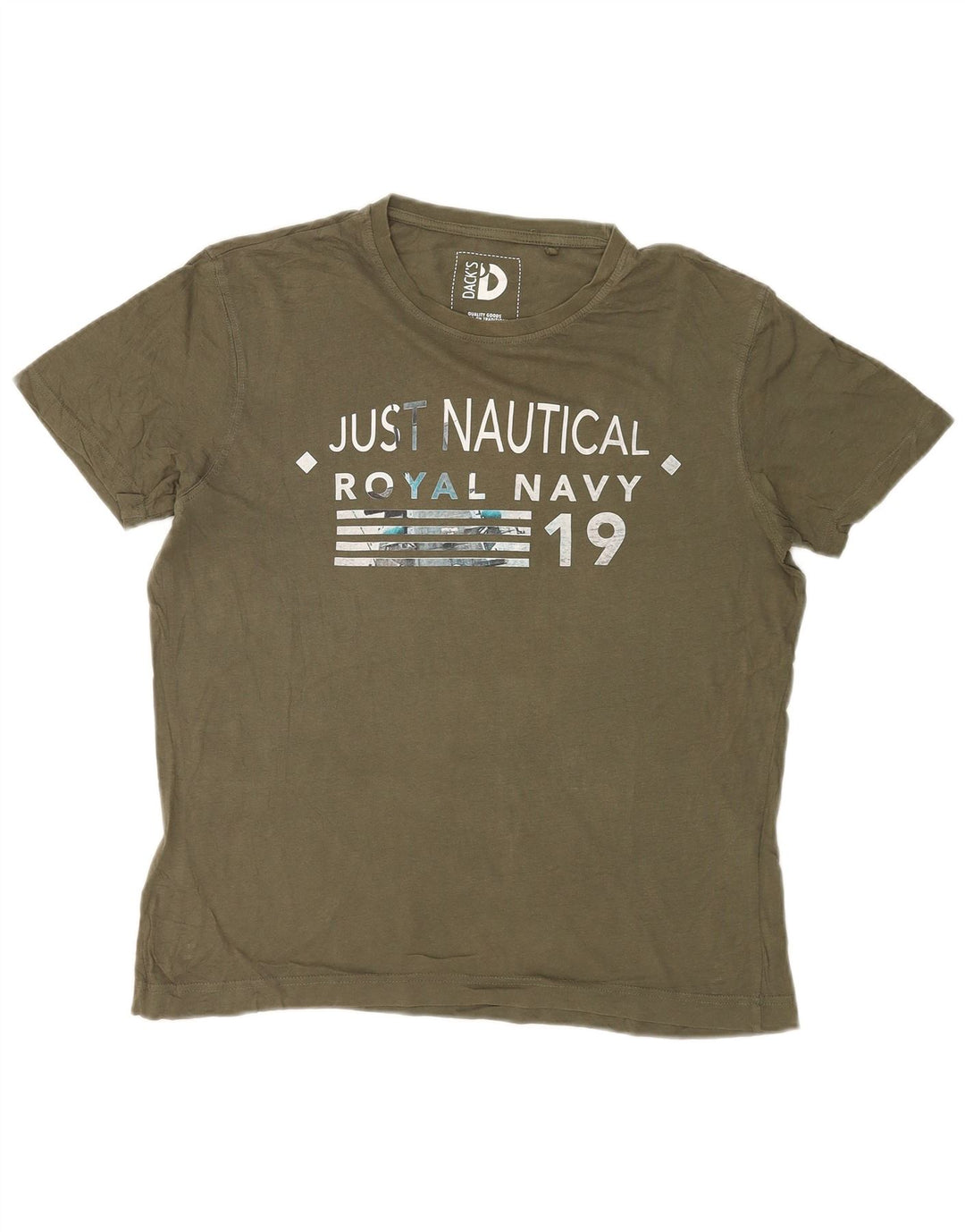 Dacks grafisk T-shirt top til mænd, lille Khaki Bomuld