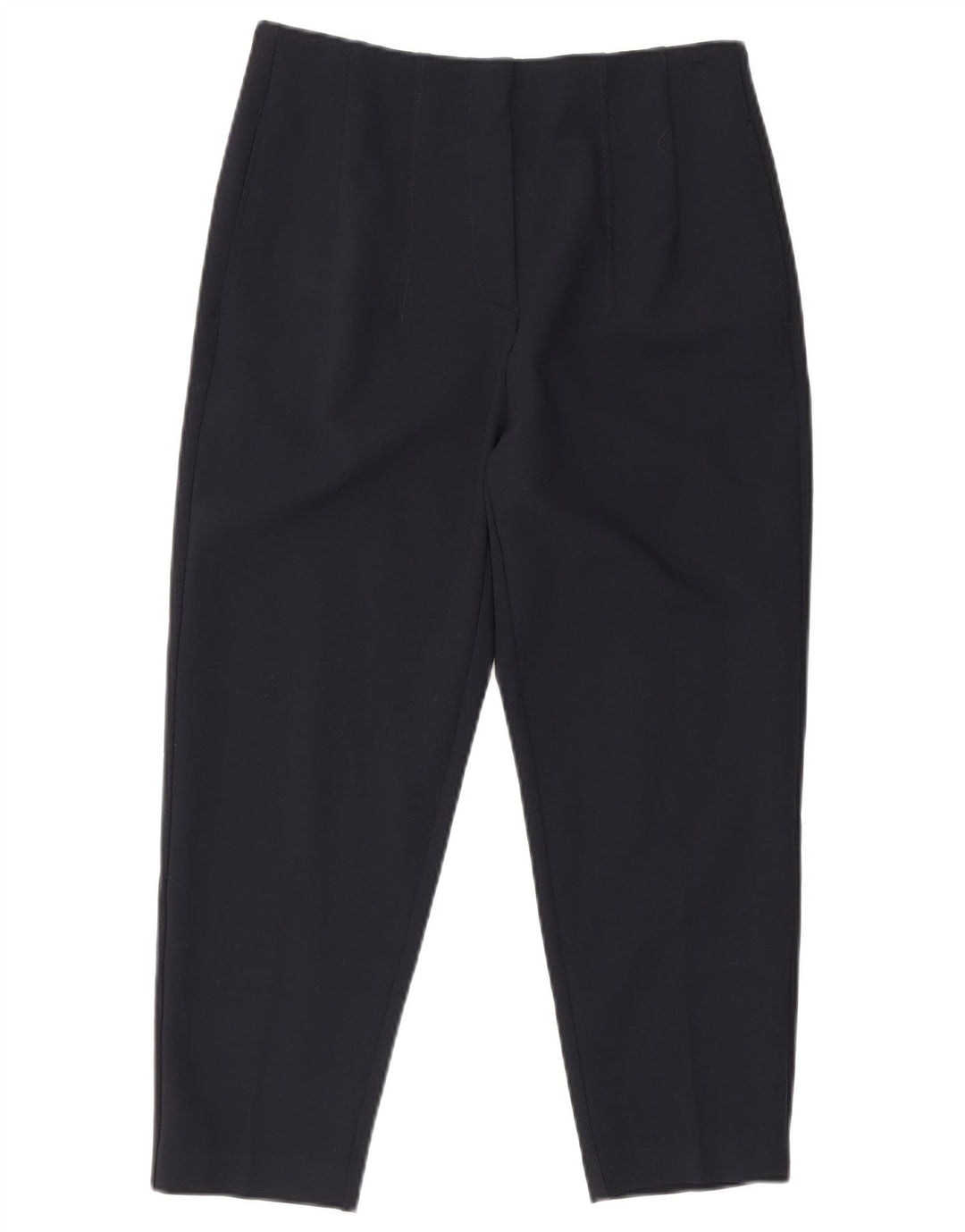 Marks & Spencer Dame Cropped Trousers UK 12 Medium W28 L23 Navy Blue