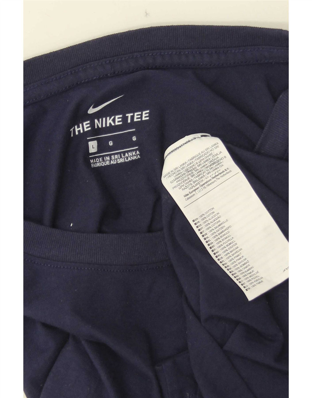 Nike T-shirt top til mænd, stor marineblå bomuld