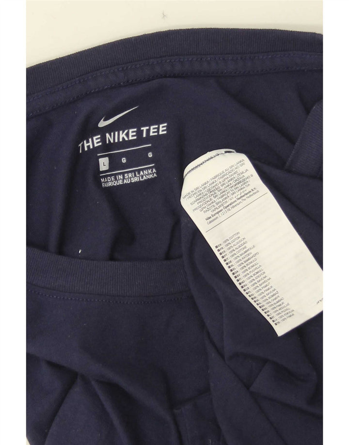 Nike T-shirt top til mænd, stor marineblå bomuld