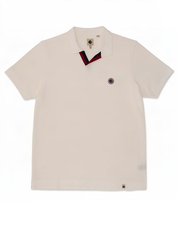 Pretty Green herre poloshirt XL hvid bomuld