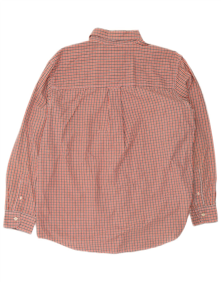 Chaps Herre Easy Care skjorte Stor rød Gingham Bomuld