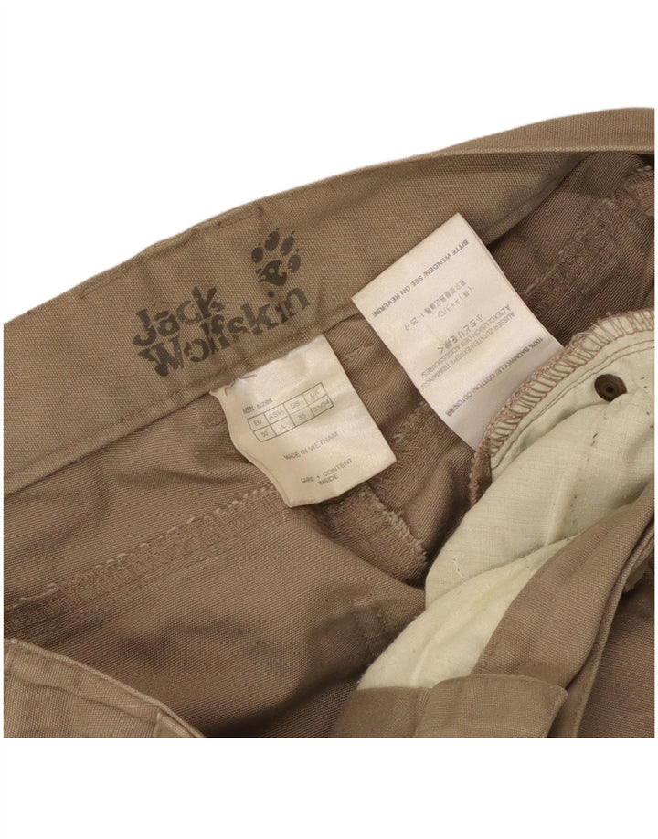 Jack Wolfskin Herre Cargo Bermuda Shorts W33 Stor Beige Bomuld