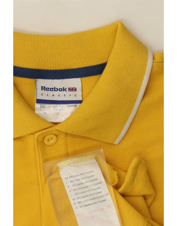 Reebok Herre Klassisk Polo Shirt Medium Gul Bomuld