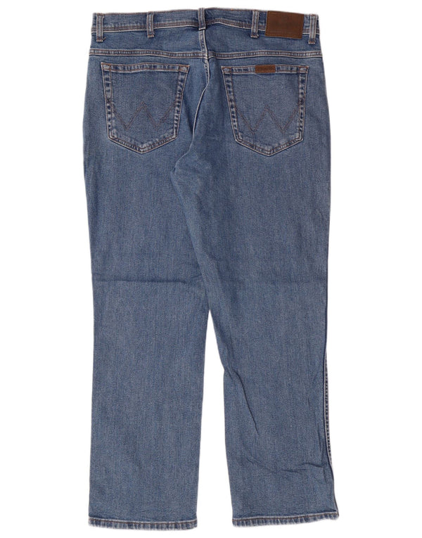 WRANGLER Straight Jeans til mænd W36 L30 Blå Bomuld