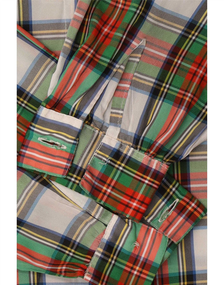 Benetton Dameskjorte IT 46 Stor Flerfarvet Plaid Polyethylen