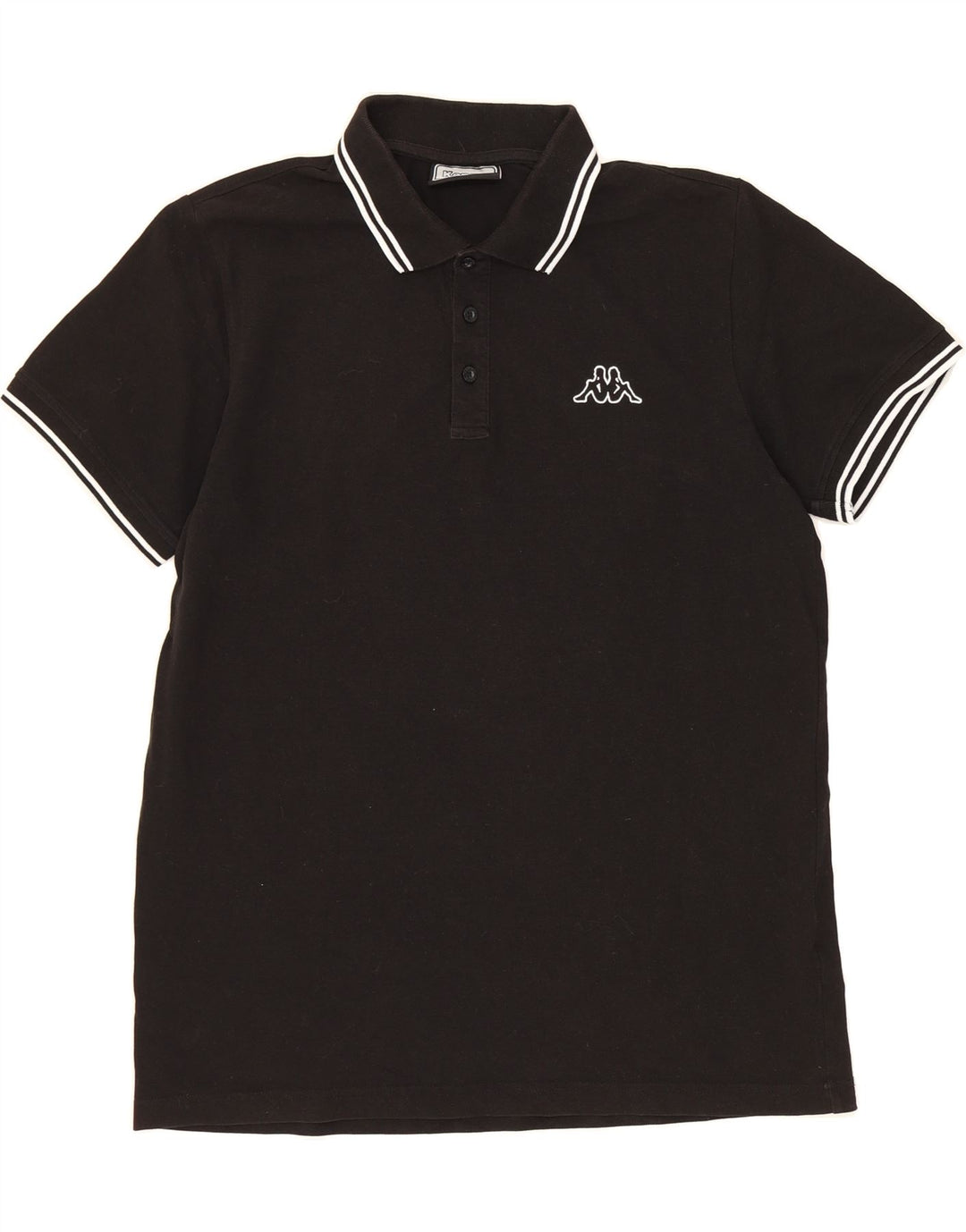KAPPA Mens Polo Shirt Large Black Cotton Vintage Kappa and Second-Hand Kappa from Messina Hembry 