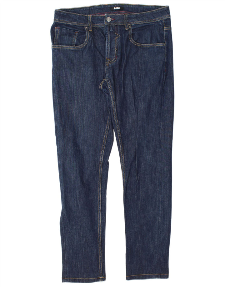 Vintage Herre Slim Jeans IT 48 Medium W34 L30 Marineblå Bomuld