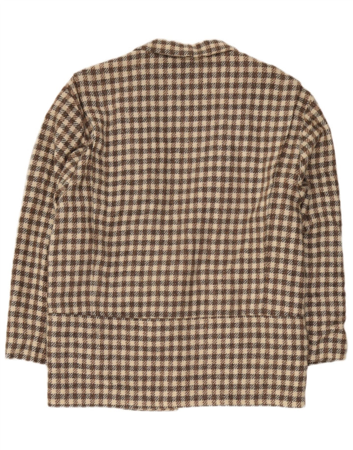 Moda Dossier Herre 1 Knap Blazer Jacket UK 36 Small Brown Check