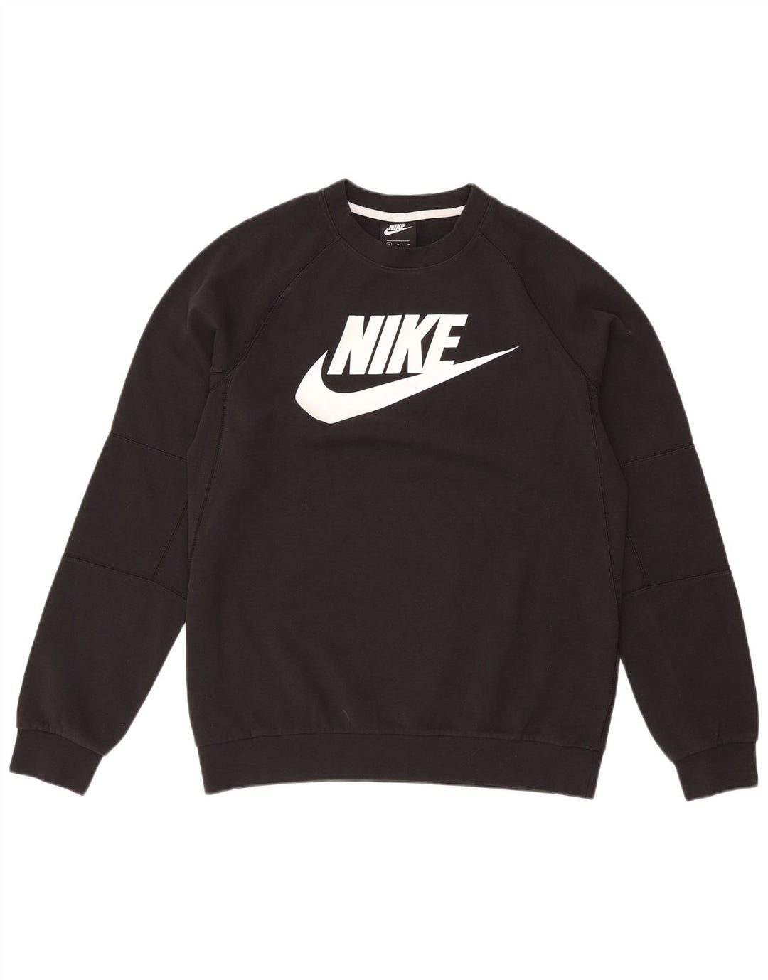 Nike Herre grafisk sweatshirt Jumper Medium Sort Bomuld