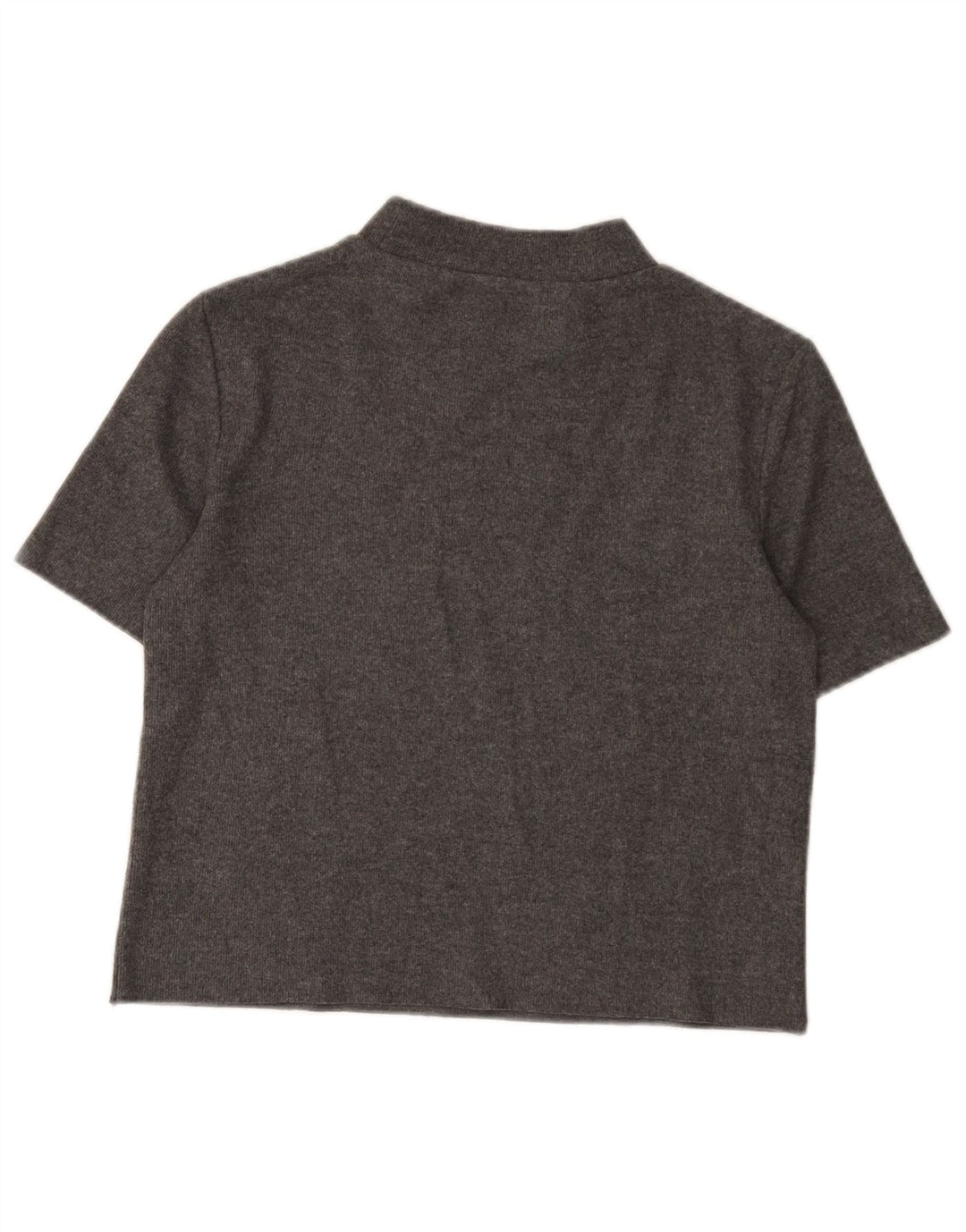 Zara Womens Crop T-Shirt Top UK 10 Small Grå Polyester