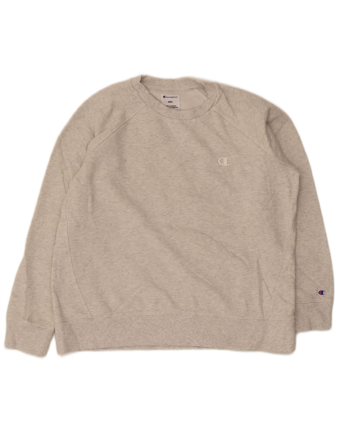 Champion Dame Sweatshirt Jumper UK 14 Medium Grey Bomuld
