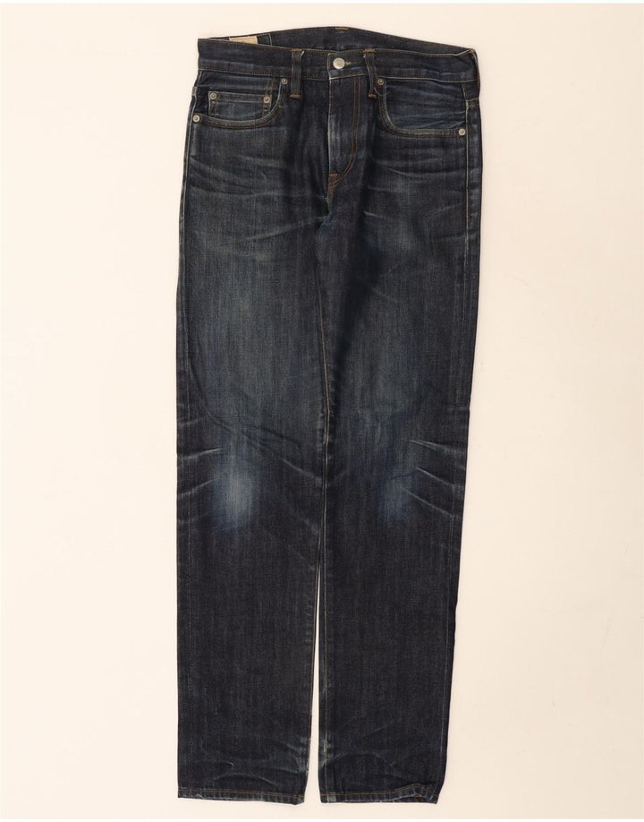 J. CREW Herre 770 lige jeans W29 L32 Marineblå
