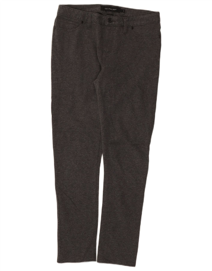 Calvin Klein Dame Jegging Bukser US 8 Medium W30 L28 Grå Bomuld