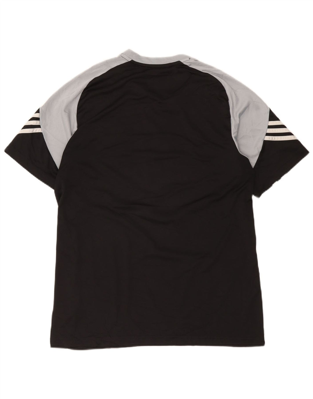 Adidas Herre Climalite Grafisk T-Shirt Top Stor Sort Colourblock Polyester