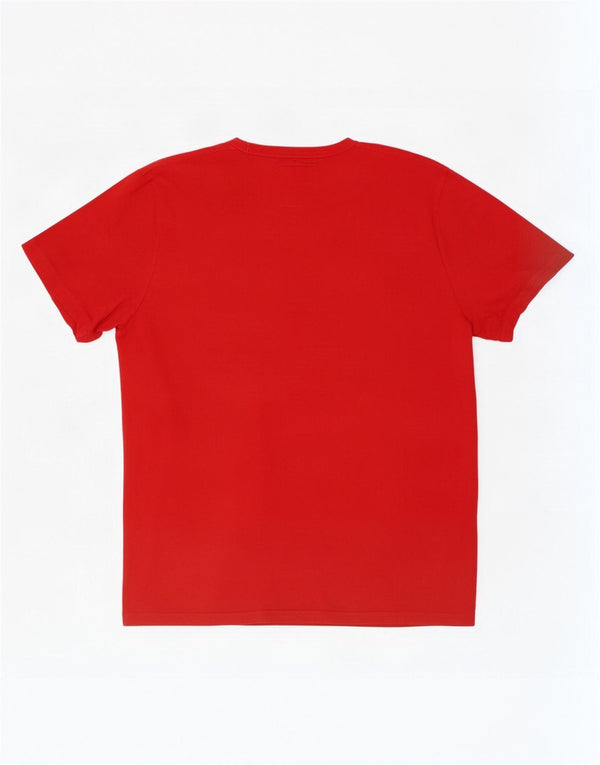 Hollister Herre grafisk T-shirt Top XL Rød Bomuld