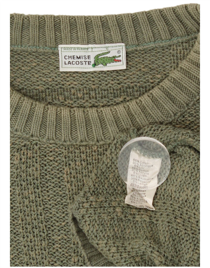 Lacoste Herre trøjetrøje med rund hals str. 6 XL Khaki Bomuld