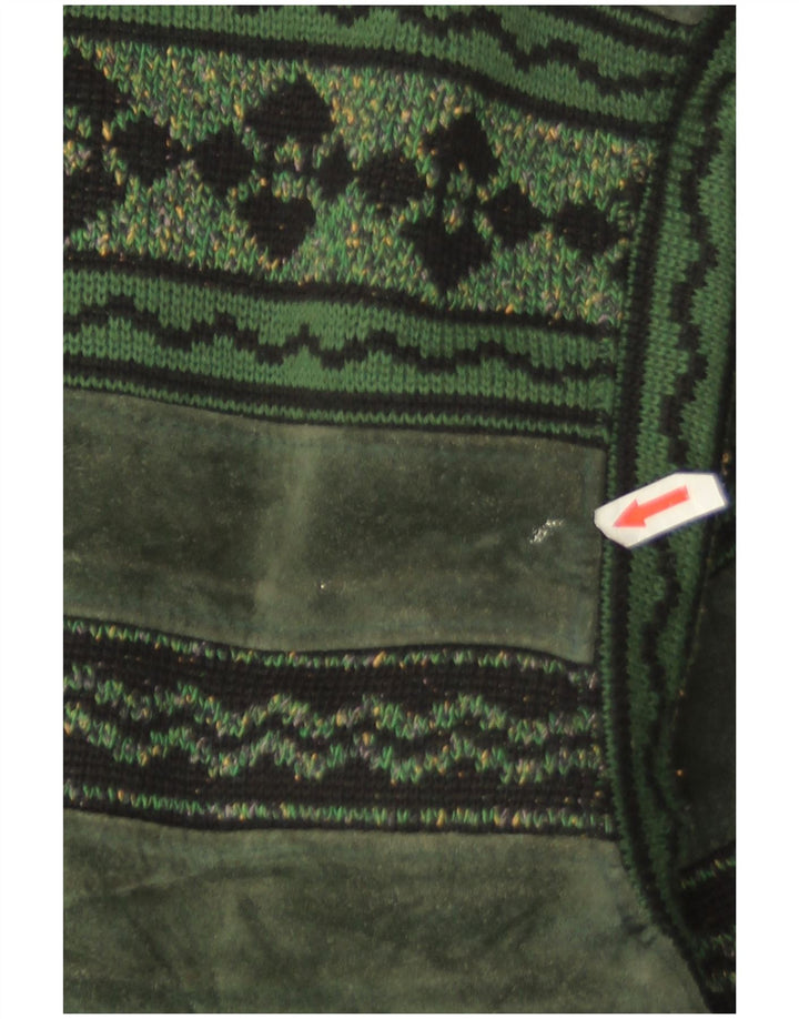 Breco's Herre Ruskind Bomber Jacket IT 50 Large Grønt Læder