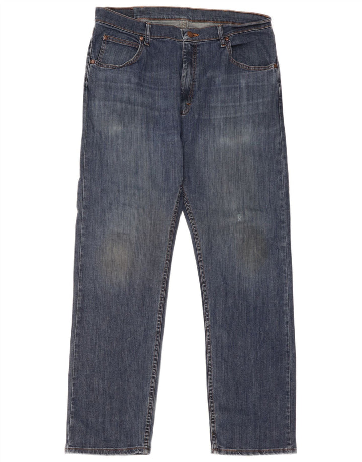 Wrangler Straight Jeans til mænd W36 L32 blå bomuld