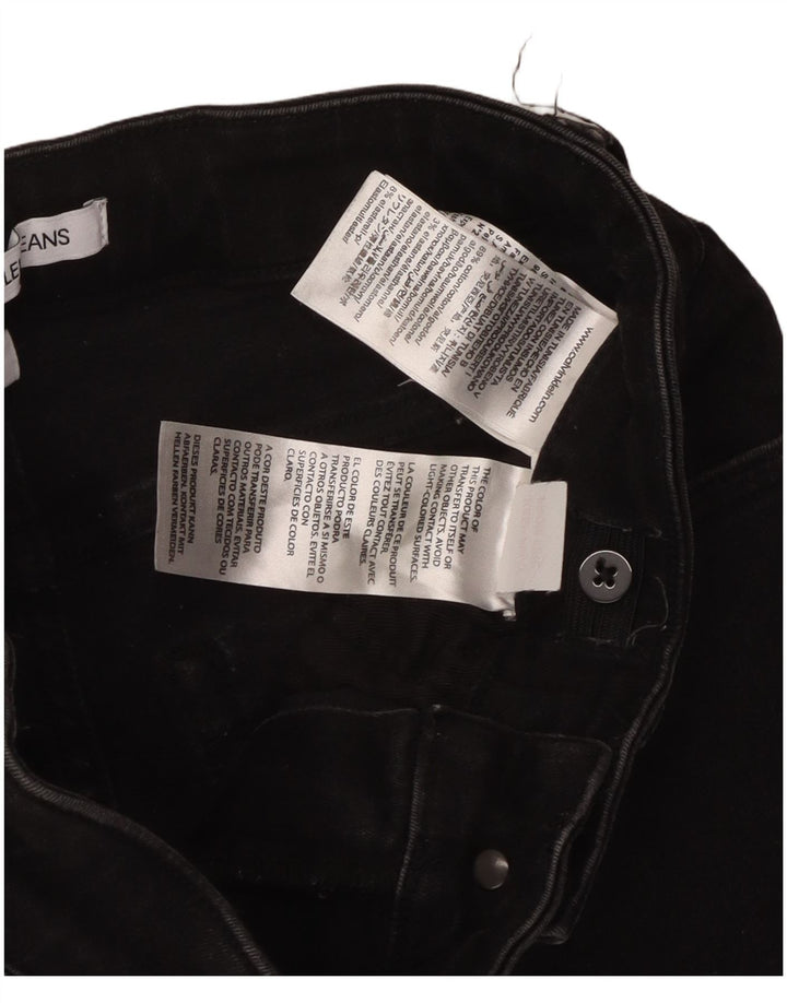 CALVIN KLEIN Drenge Skinny Jeans 13-14 år W26 L29 Sort Bomuld