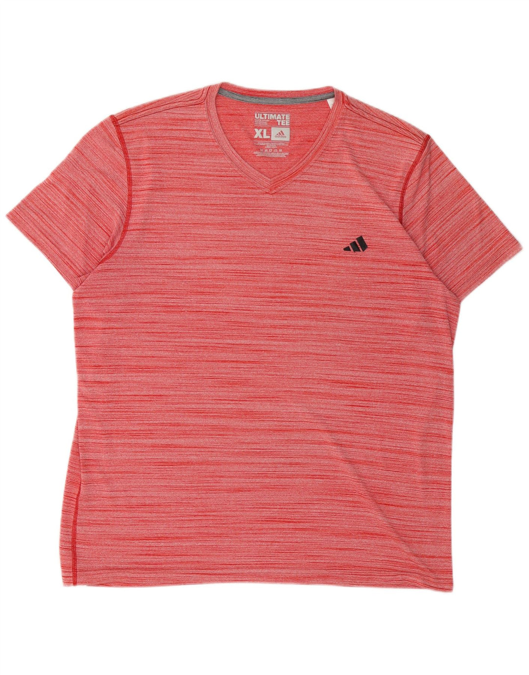 Adidas Herre T-Shirt Top XL Rødstribet Polyester