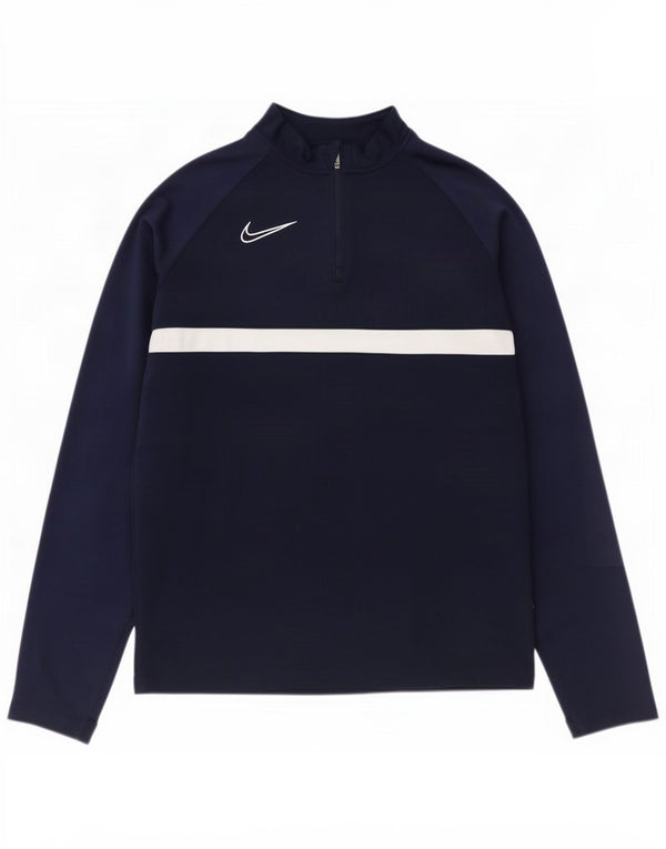 Nike Boys Pullover Træningsdragt Top 13-14 år XL Navy Blue Colourblock