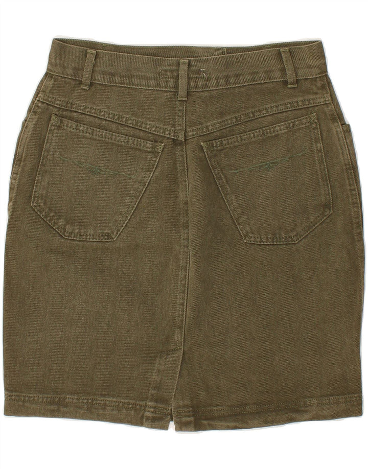 VINTAGE Womens Denim Skirt IT 44 Medium W29 Green | Vintage Vintage | Thrift | Second-Hand Vintage | Used Clothing | Messina Hembry 