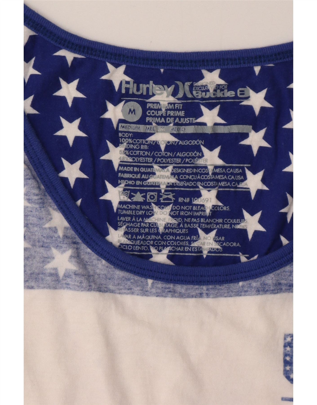 Hurley Womens USA Grafisk Vest Top UK 14 Medium Pink Colourblock Bomuld