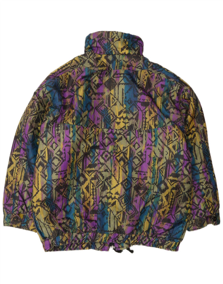 Vintage vindjakke til kvinder EU 40 Medium Flerfarvet Geometrisk