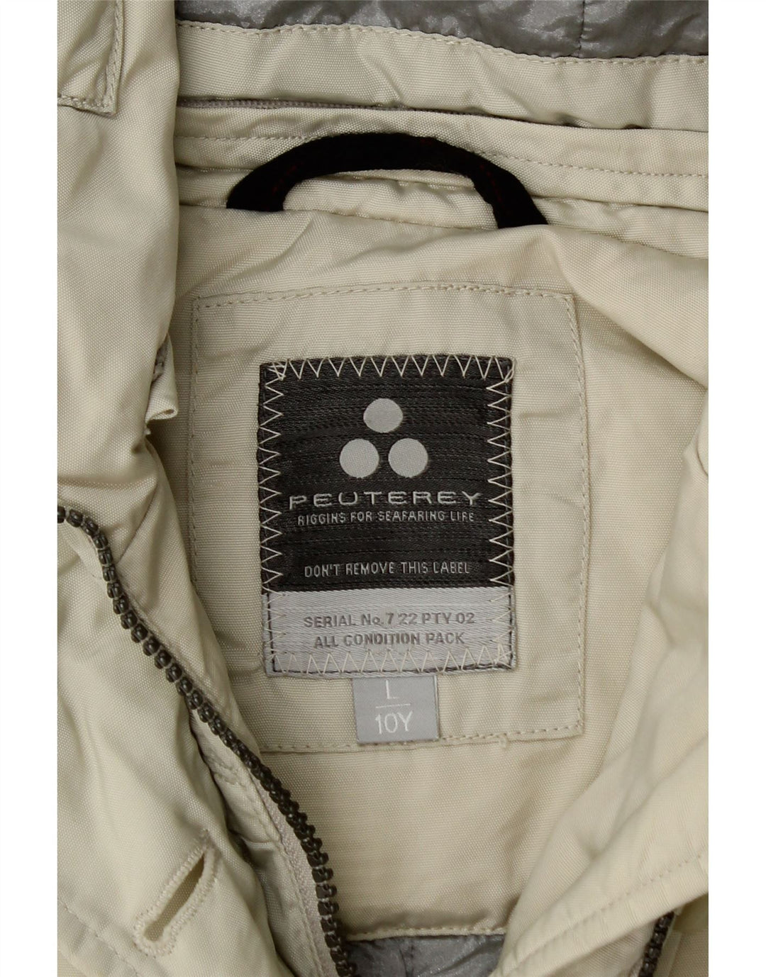 PEUTEREY Pige Hooded Utility Jacket 9-10 Years Large Off White Polyamid