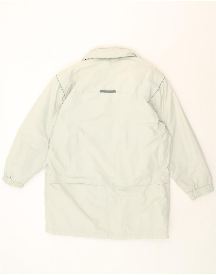 VINTAGE Womens Windbreaker Coat UK 16 Large White Vintage Vintage and Second-Hand Vintage from Messina Hembry 