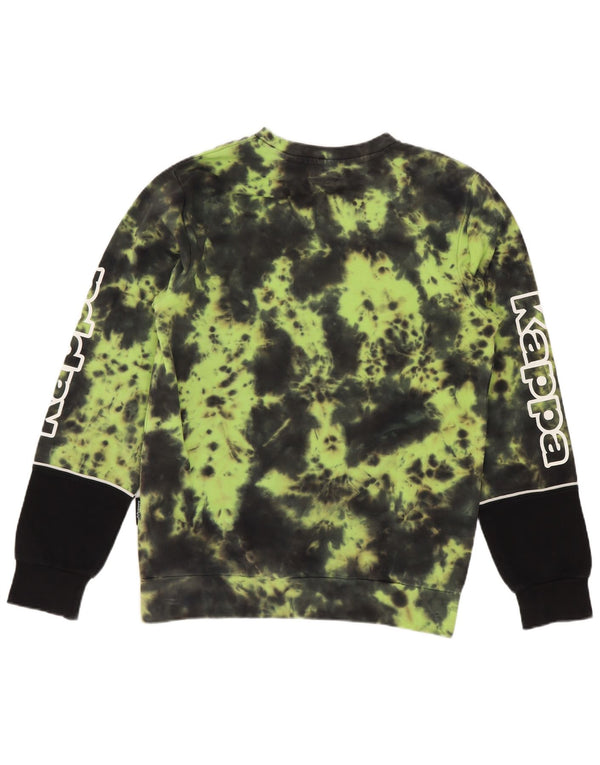 Kappa Boys Graphic Sweatshirt Jumper 11-12 år Green Tie Dye