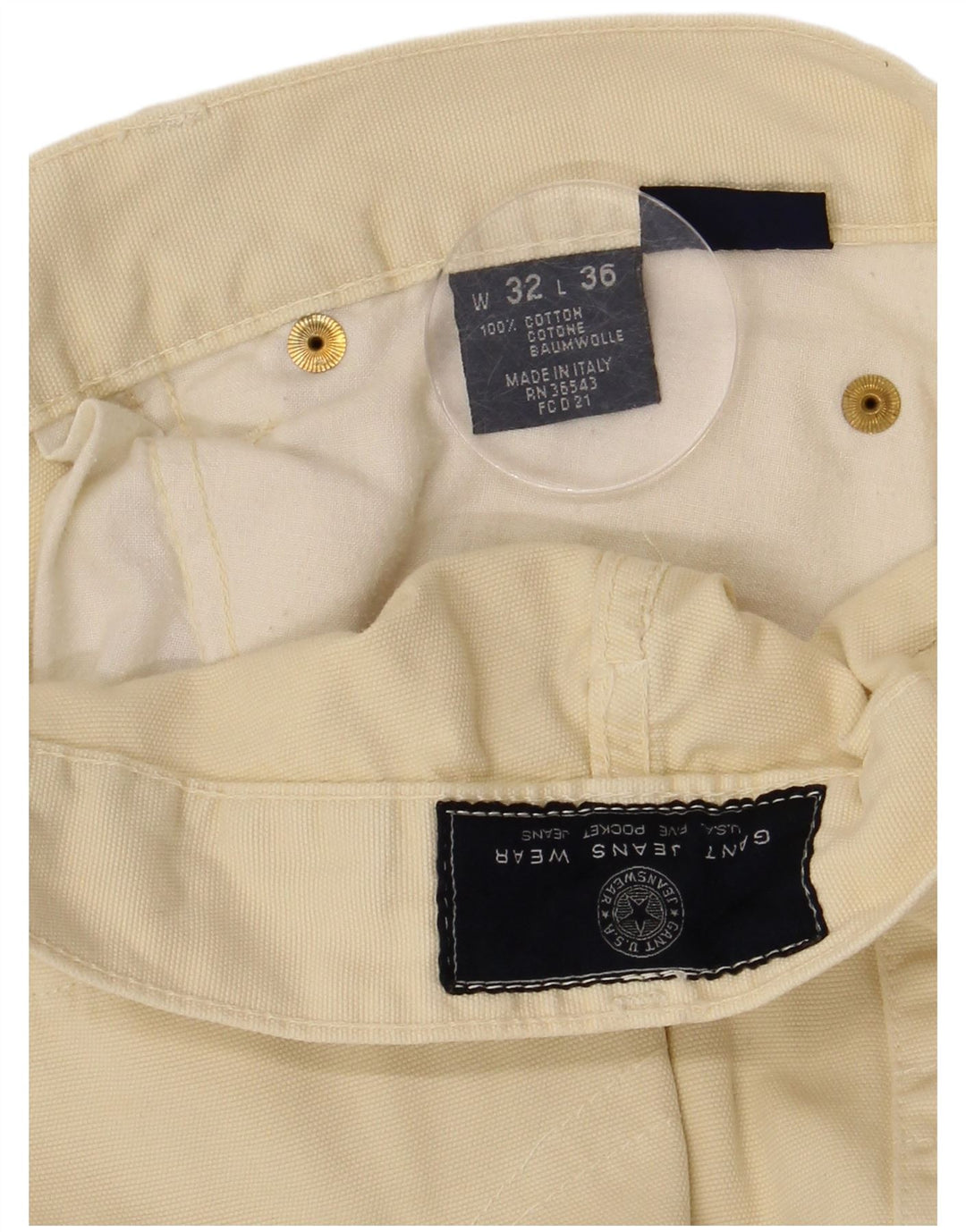 GANT Straight Casual Bukser til mænd W32 L29 Gul Bomuld