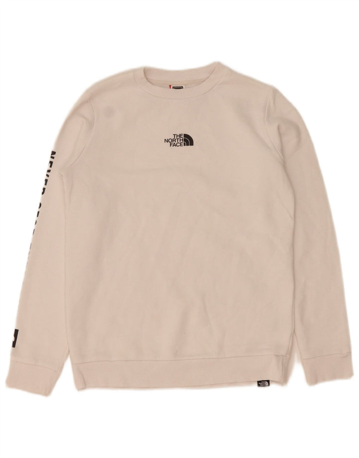 The North Face Kvinders Grafisk Oversized Sweatshirt Jumper UK 6 XS Hvid