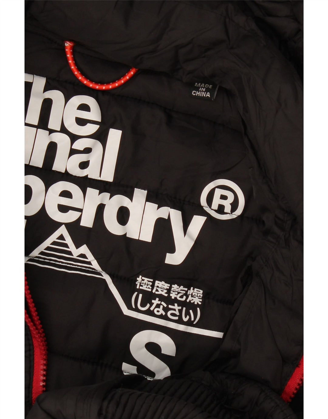 Superdry Polstret hættejakke til kvinder UK 10 Lille sort polyester