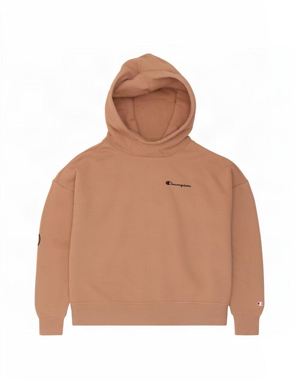 Champion Womens Crop Oversized hættetrøje Jumper UK 14 Medium Pink Bomuld