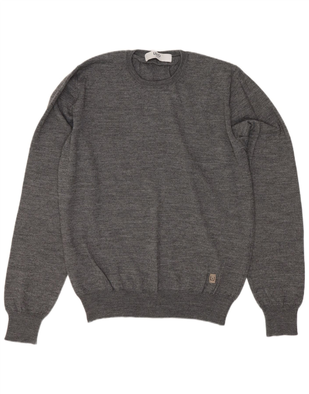 Liu Jo Dame Jumper Sweater UK 10 Small Grey Virgin Wool