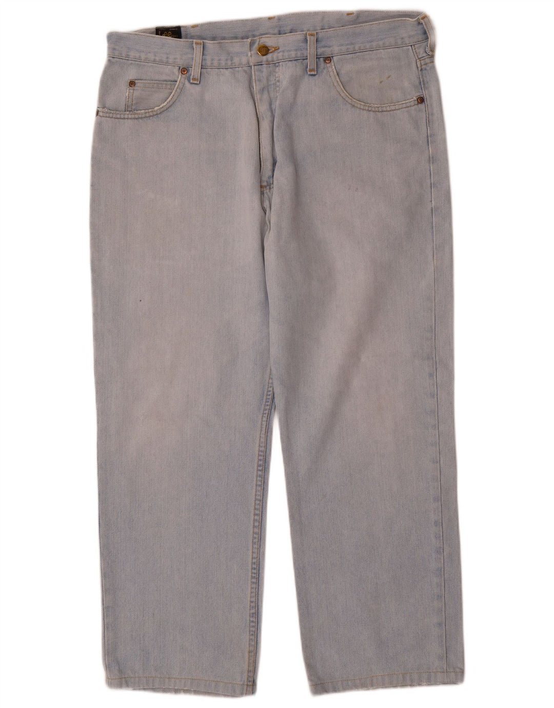 Lee Straight Jeans til mænd W38 L27 blå bomuld