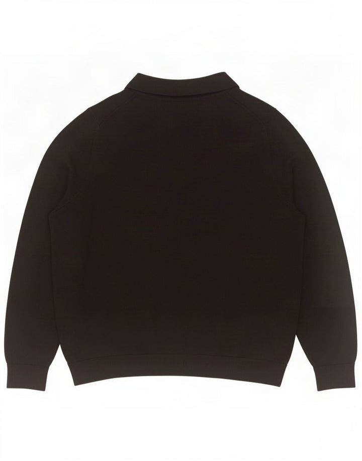 Marks & Spencer Dame Polo Neck Jumper Sweater UK 16 Large Black