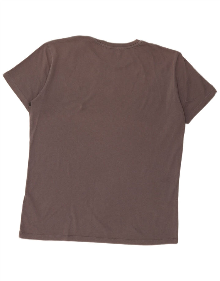 Trussardi Herre Grafisk T-Shirt Top Stor Grå Bomuld