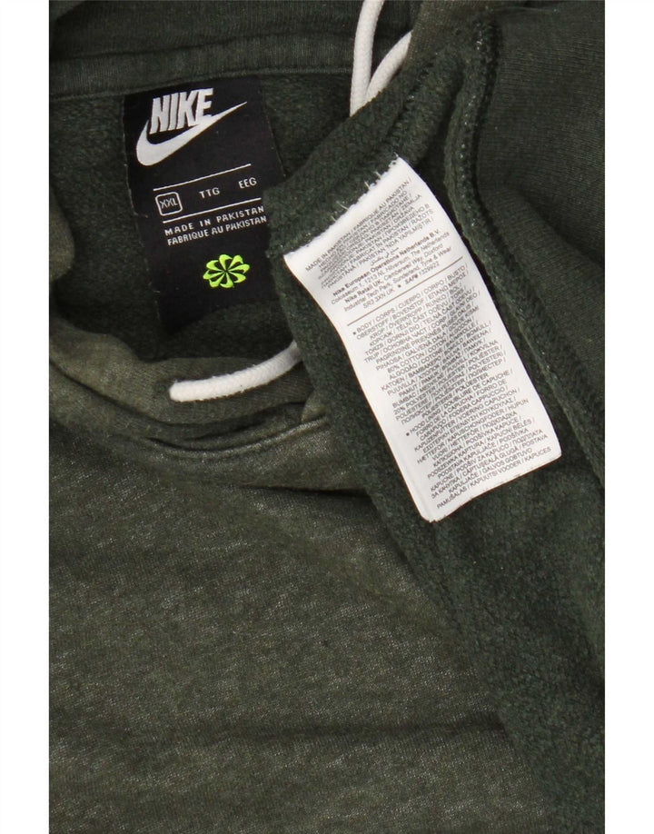 Nike hættetrøje til mænd 2XL Grøn bomuld
