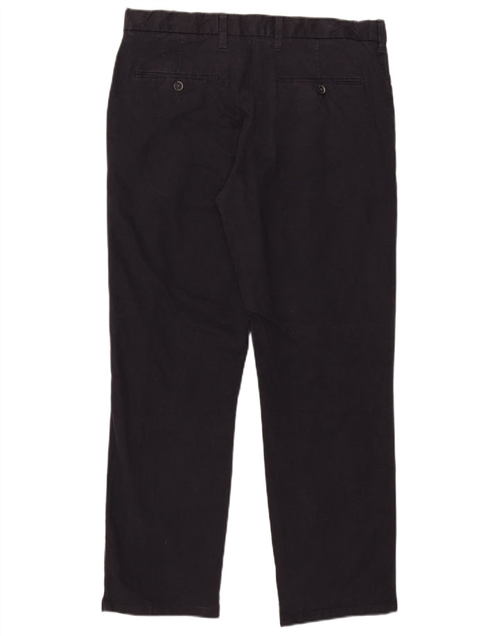 Marks & Spencer Herre Regular Chino Bukser W34 L29 Sort Bomuld