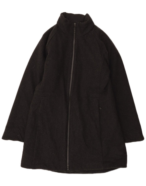 Patagonia Womens Overcoat UK 16 Large Grey Wool