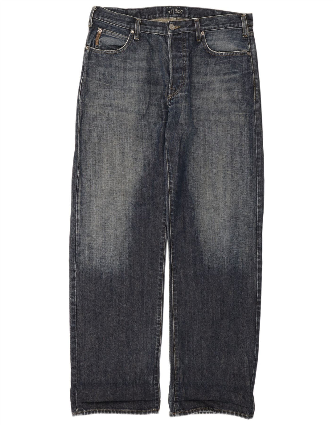 Armani Straight Jeans til mænd W36 L33 Marineblå